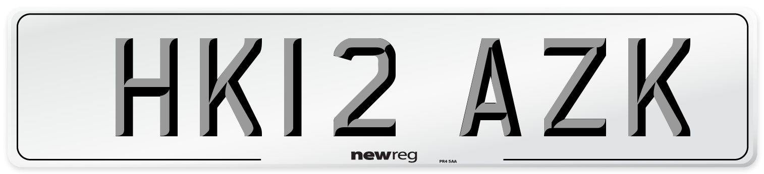 HK12 AZK Number Plate from New Reg